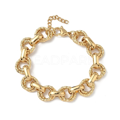 304 Stainless Steel Rolo Chain Bracelets for Women BJEW-S176-01G-B-1