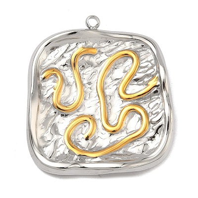 Two Tone 304 Stainless Steel Pendants STAS-K322-18D-GP-1