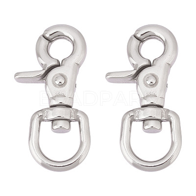 2Pcs Stainless Steel Swivel Clasps STAS-DC0015-60-1