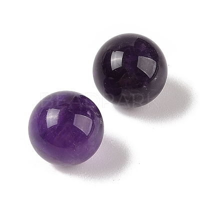 Natural Amethyst No Hole Sphere Beads G-K353-04B-03-1