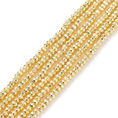 Electroplate Non-magnetic Synthetic Hematite Beads Strands G-L485-06A-G-1