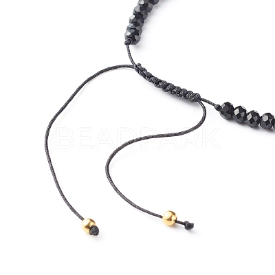 Adjustable Nylon Thread Braided Bead Bracelet BJEW-JB06441-02-1