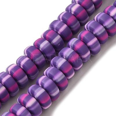 Polymer Clay Beads Strands CLAY-H006-02N-1