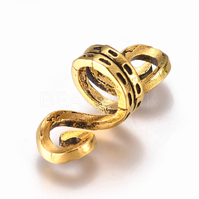 Adjustable Plated Alloy Hair Coil Cuffs OHAR-WH0016-24B-1