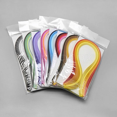 DIY Paper Quilling Strips Sets: 26 Color Paper Quilling Strips DIY-R041-13-1