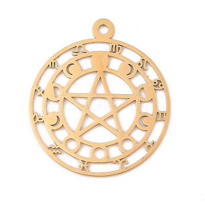 201 Stainless Steel Pendants STAS-Z109-02G-1-1