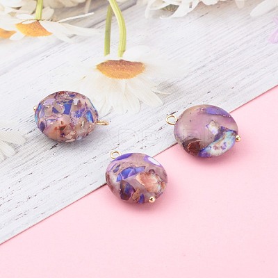 Natural Imperial Jasper Pendants PALLOY-JF00667-1
