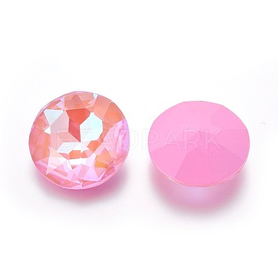 Faceted Glass Pointed Back Rhinestone Cabochons GLAA-L021-E-1