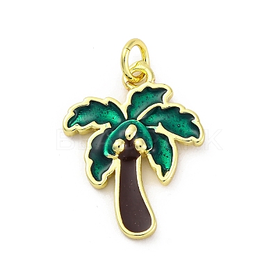 Brass Enamel Pendants KK-U066-14G-1