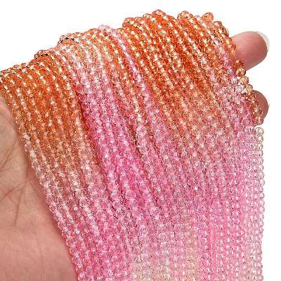 Transparent Painted Glass Beads Strands DGLA-A034-T3mm-A20-1