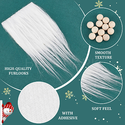 Artificial Wool Gnome Beard Costume Beard DIY-WH0188-94A-1