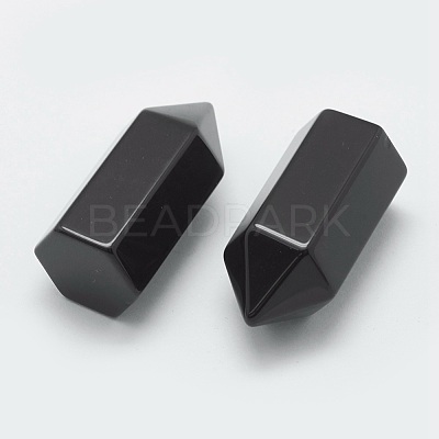 Natural Obsidian Pointed Beads G-G760-K03-1
