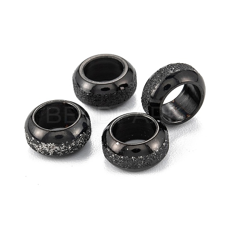 Frosted 201 Stainless Steel European Beads LS-STAS-B020-13EB-1