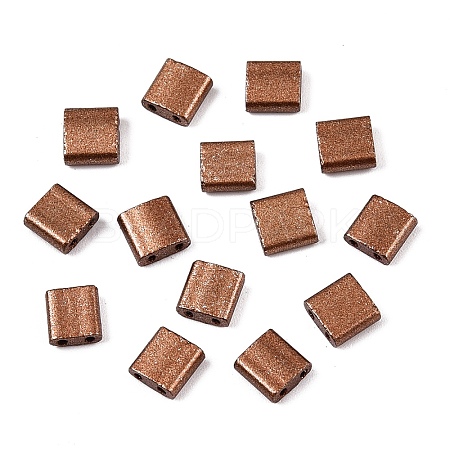 2-Hole Baking Paint Glass Seed Beads SEED-S023-17C-21-1