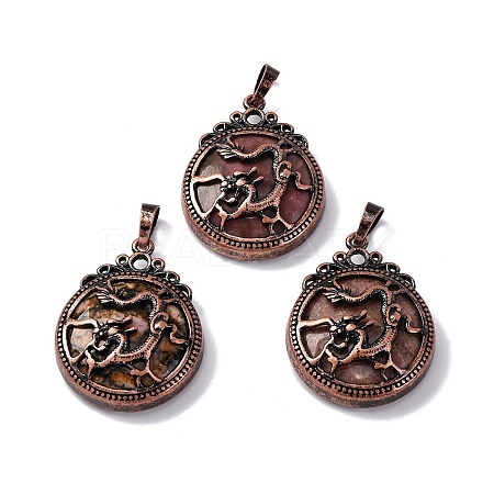 Natural Rhodonite Pendants G-A241-02R-10-1