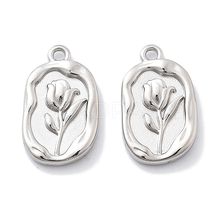 Anti-Tarnish 304 Stainless Steel Pendants STAS-R130-55P-1