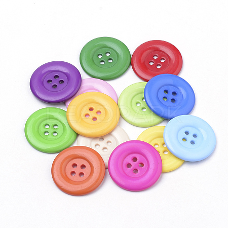 4-Hole Acrylic Buttons X-BUTT-Q038-25mm-M-1