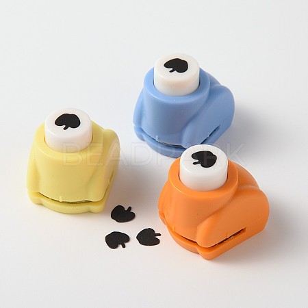 Random Single Color or Random Mixed Color Mini Plastic Craft Punch Sets for Scrapbooking & Paper Crafts AJEW-F003-42-1