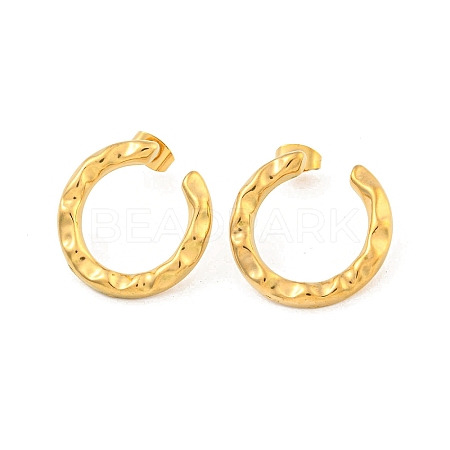 Ring 304 Stainless Steel Ear Studs EJEW-L290-004G-1