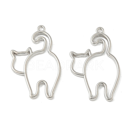 Alloy Open Back Bezel Pendants X-FIND-L025-02P-1