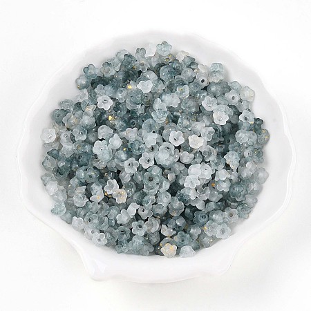 Frosted Transparent Acrylic Beads OACR-N137-72L-1
