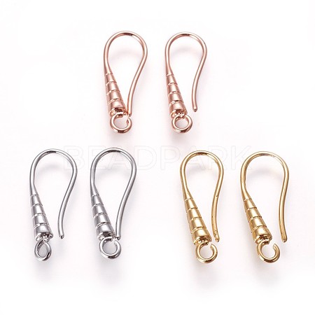 Brass Earring Hooks KK-L177-28-1