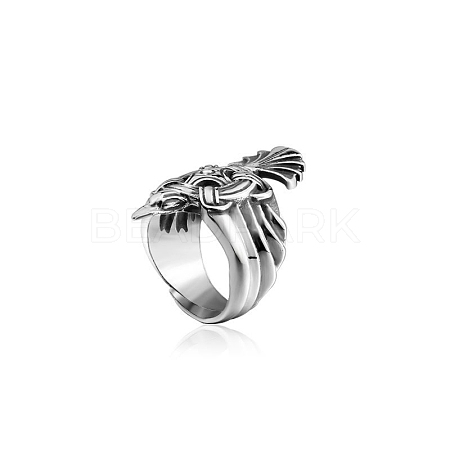 Retro 304 Stainless Steel Finger Rings FS-WG0E659-05-1