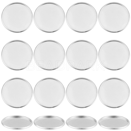 60Pcs 304 Stainless Steel Plain Edge Bezel Cups STAS-SC0009-12-1