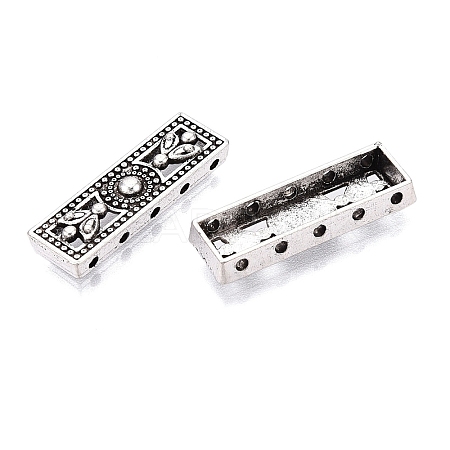 Tibetan Style Alloy Multi-Strand Links PALLOY-0234-AS-1-RS-1