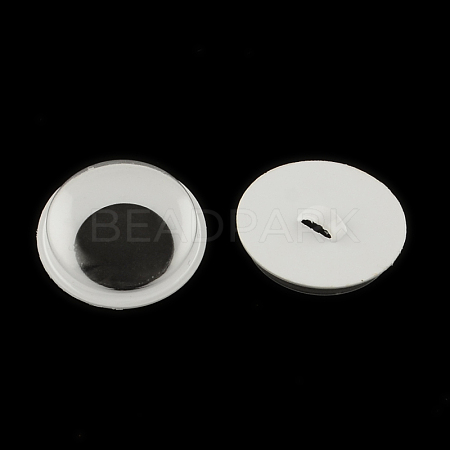 Black & White Plastic Wiggle Googly Eyes Buttons DIY Scrapbooking Crafts Toy Accessories X-KY-S002A-18mm-1