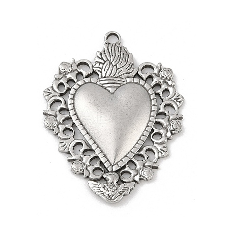 304 Stainless Steel Pendants STAS-D366-05C-P-1