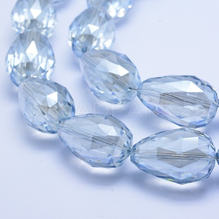 Electroplate Glass Beads Strands EGLA-E049-FR03-1