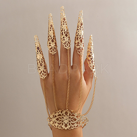 Halloween Gothic Flower
Iron Finger Ring Bracelets for Women WG5FE4C-04-1