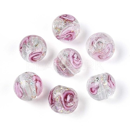 Handmade Foil Lampwork Beads LAMP-T021-33A-1