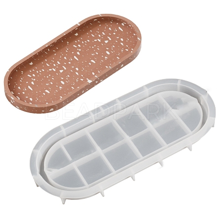 DIY Oval Storage Tray Silicone Molds DIY-B076-02C-1