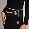 Alloy with Imitation Leather Flower Charm Chain Belts for Women FS-WGDE2E1-02-2