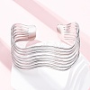 304 Stainless Steel Cuff Bangles for Women BJEW-D306-05P-5