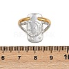 304 Stainless Steel Double Color Cuff Rings RJEW-S635-01GP-04-5