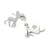 Non-Tarnish Cute Little Animal Theme 304 Stainless Steel Stud Earrings EJEW-B041-03F-P-2