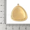 304 Stainless Steel Pendant Cabochon Settings for Enamel STAS-L293-03G-3