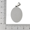 Non-Tarnish 201 Stainless Steel Pendant Cabochon Settings STAS-L279-012P-02-3