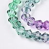 Gradient Color Baking Paint Glass Bead Strands DGLA-A039-T2mm-A010-3