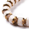 Electroplate Opaque Glass Beads Strands GLAA-P003-A04-4