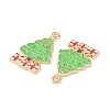 Christmas Alloy Enamel Pendants ENAM-D047-17G-07-3