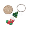 Handmade Lampwork Christmas Tree Keychains KEYC-JKC00983-3