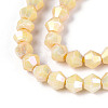 Anti-Tarnish Electroplate Bicone Glass Beads Strands EGLA-T021-4mm-16-10-3