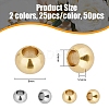 50Pcs 2 Colors 304 Stainless Steel European Beads STAS-DC0015-63-2