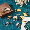 10Pcs 10 Styles Alloy Magnetic Clasps Slide Lock Clasps with Spring Ring Clasps FIND-TA0002-03-19