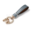 Microfiber & Zinc Alloy & Crystal Rhinestone Keychain LS-KEYC-G062-01A-4
