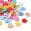 2-Hole Acrylic Star 12MM Sweater Kids Clothes Findings X-BUTT-E053-M-1
